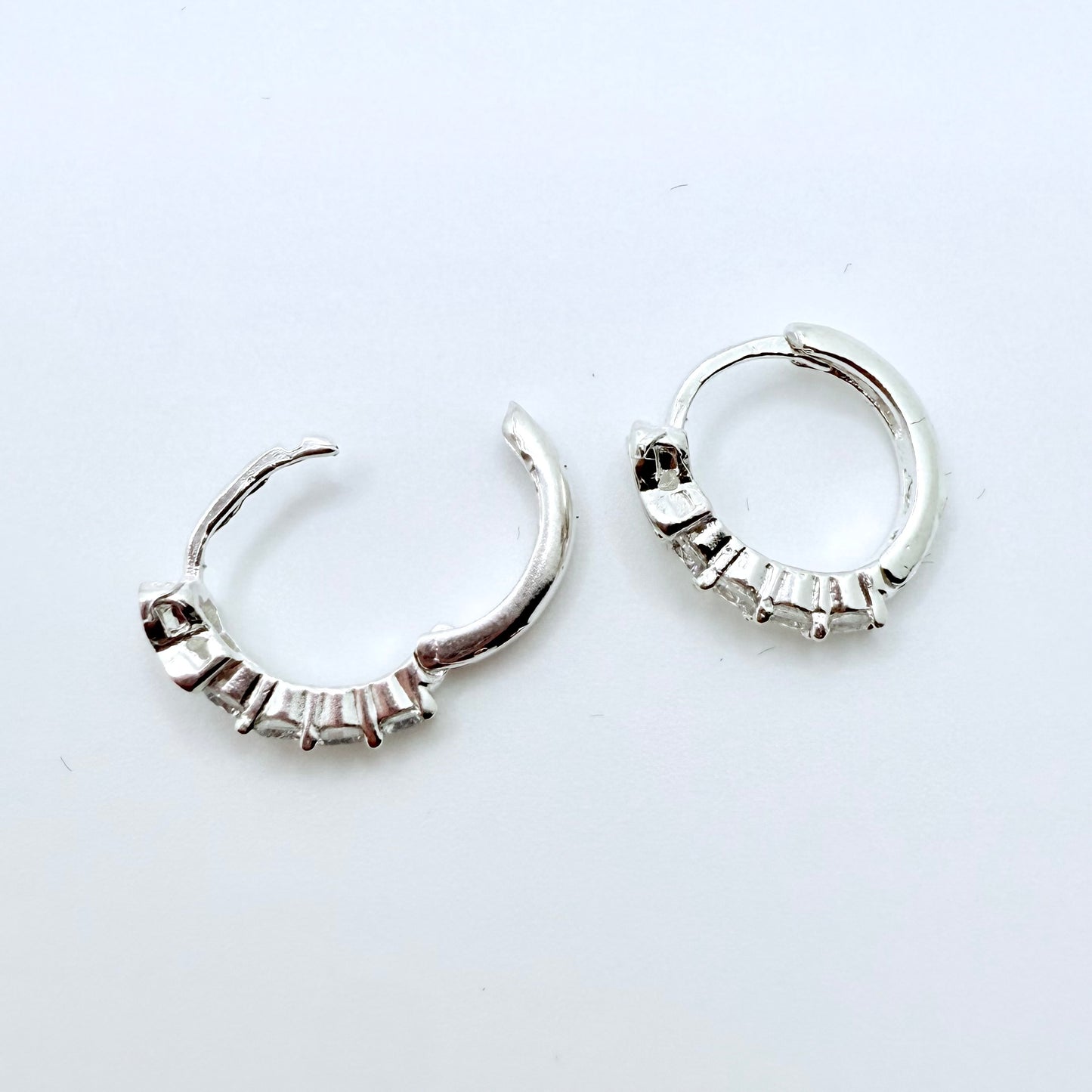 Mariposa Silver Hoops
