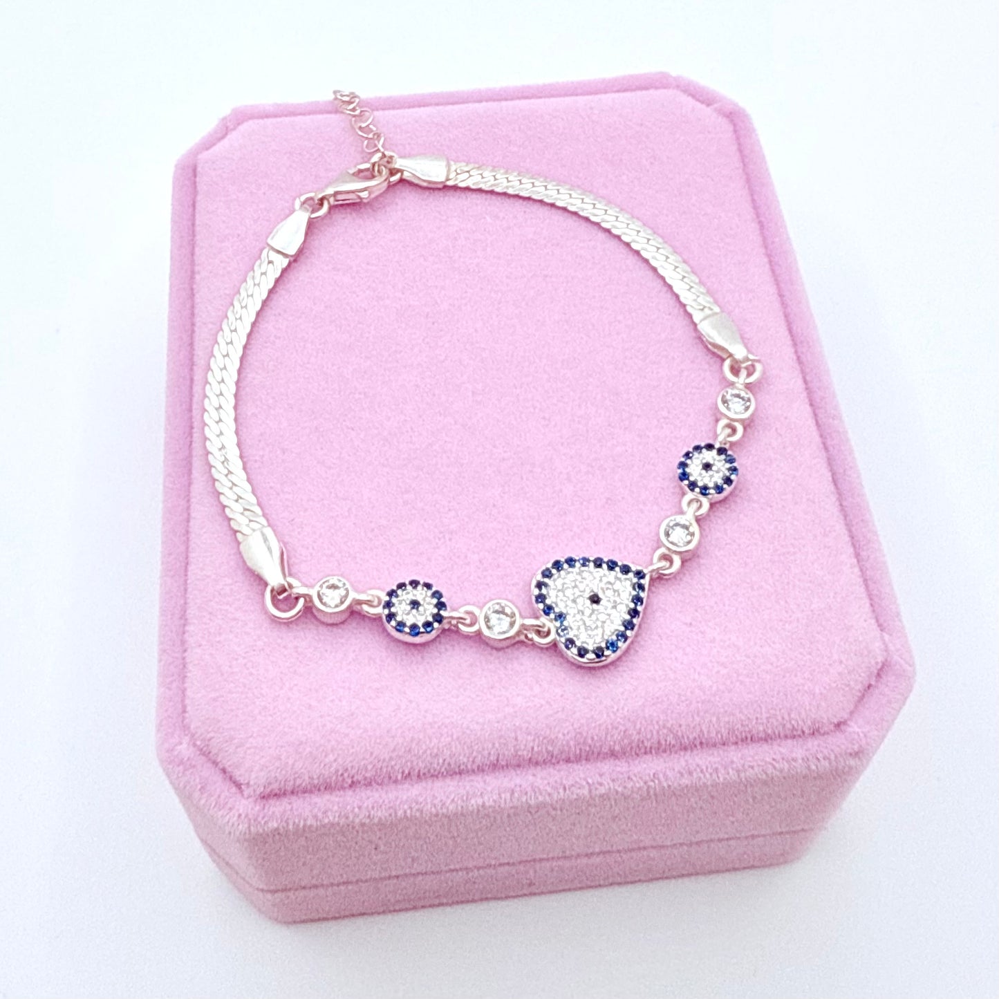 Blue Heart Ojitos Bracelet