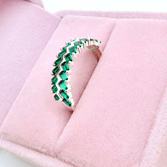 Emerald Infinity Ring