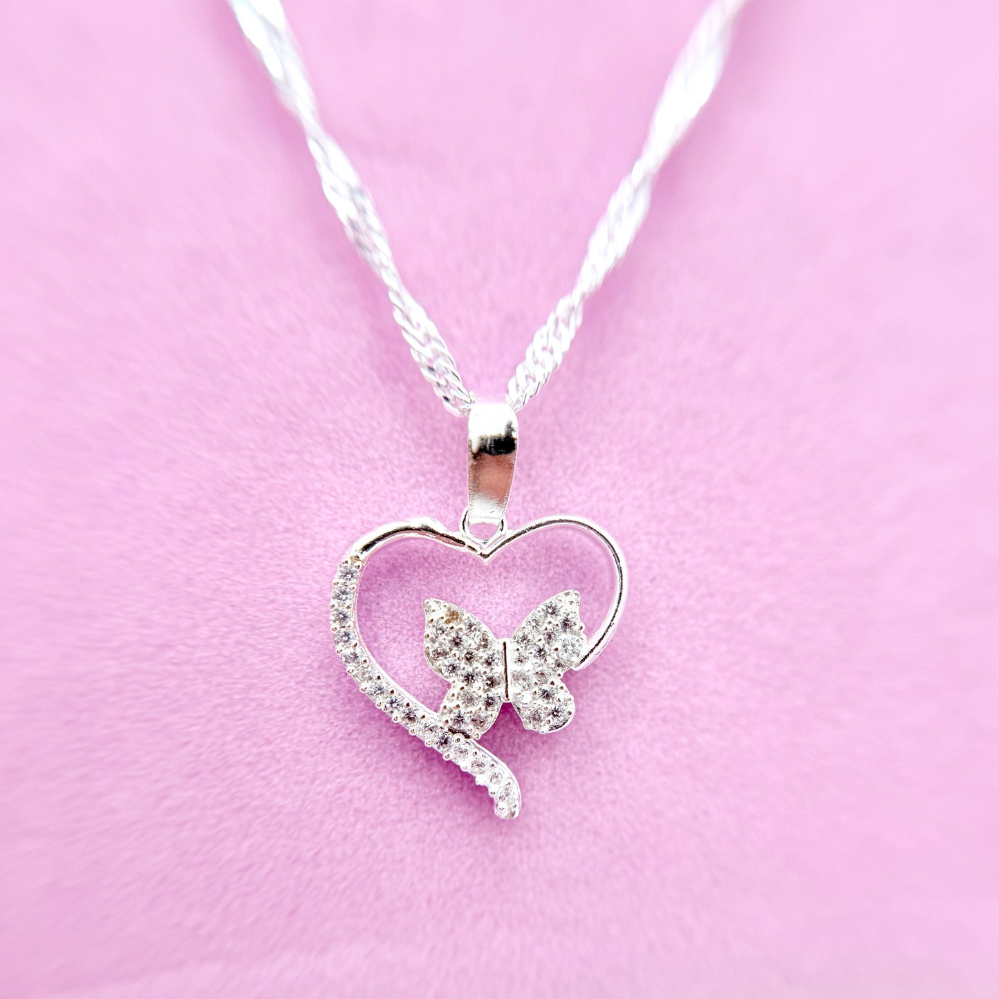 Butterfly Heart Necklace