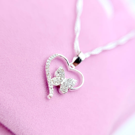 Butterfly Heart Necklace