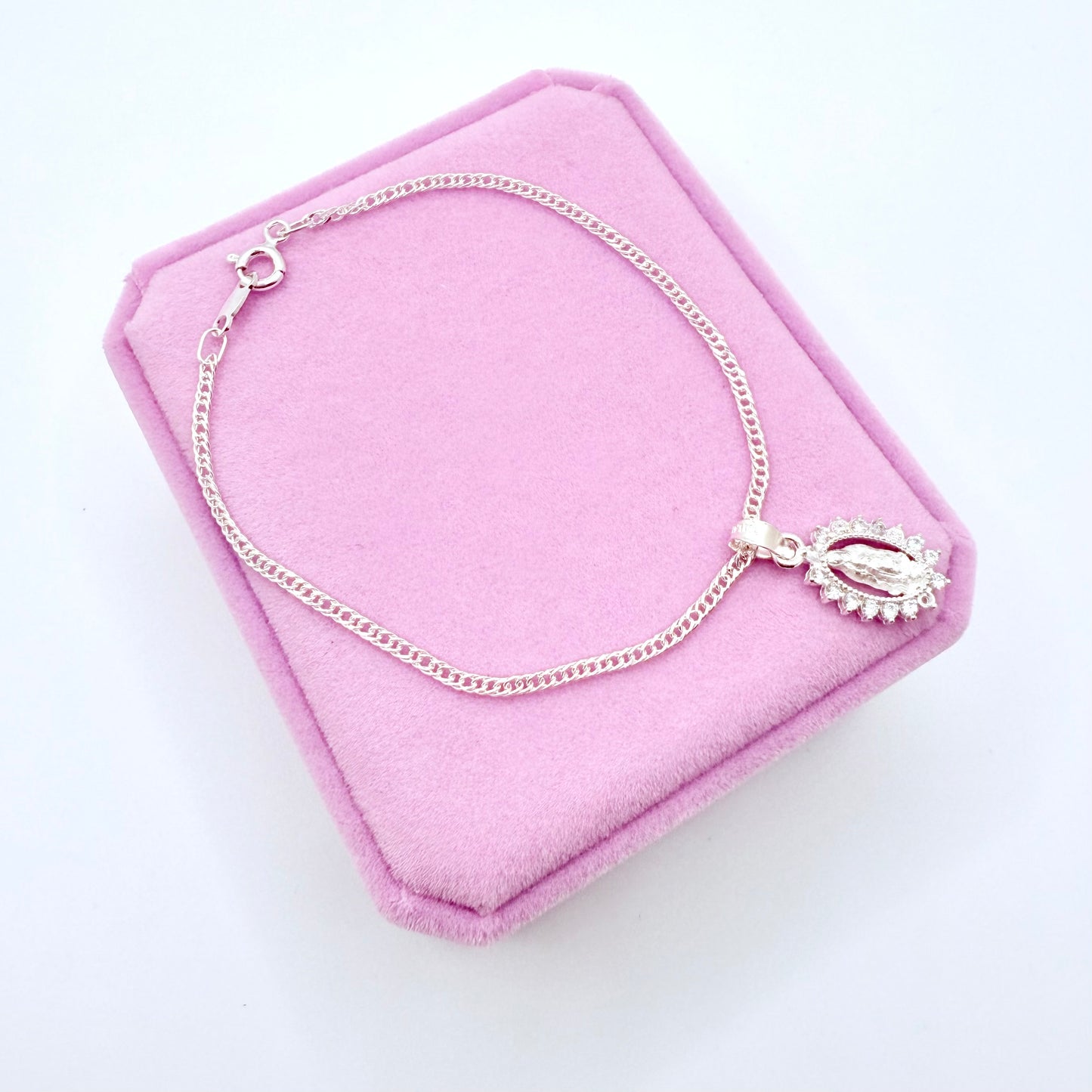 Virgin Mary Dainty II Silver Bracelet