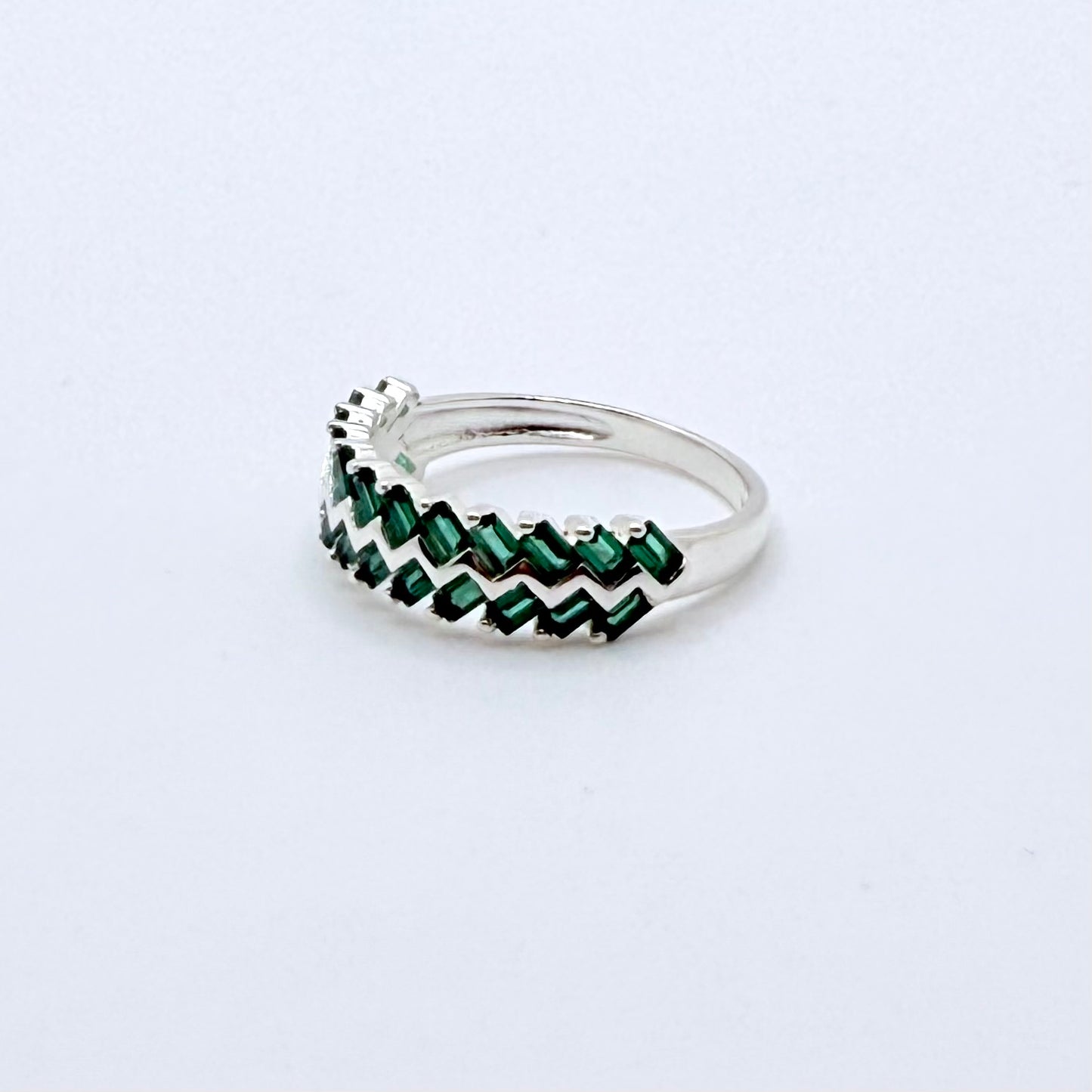 Emerald Infinity Ring