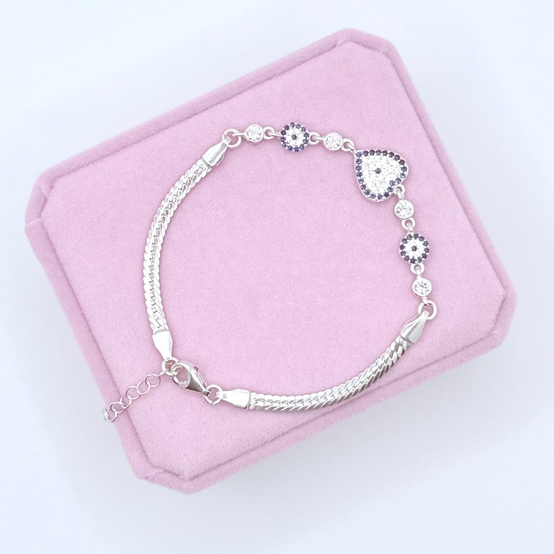 Blue Heart Ojitos Bracelet