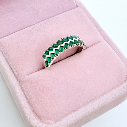 Emerald Infinity Ring