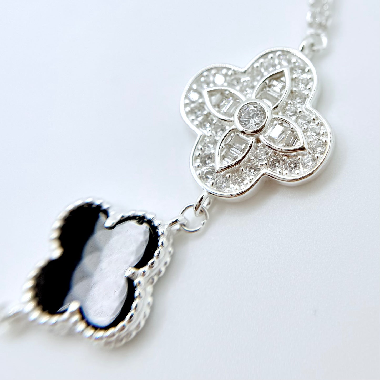 Reina Lux Silver Diamond Bracelet