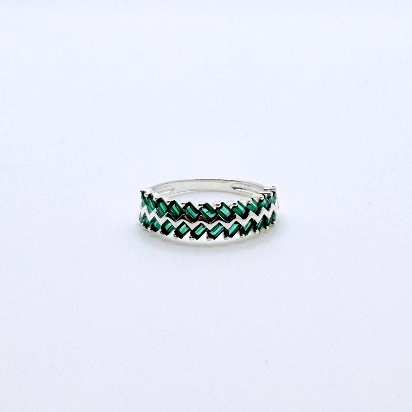 Emerald Infinity Ring