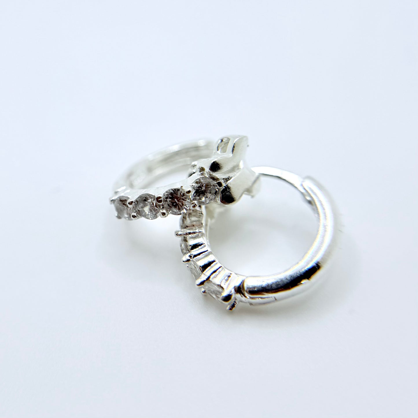 Mariposa Silver Hoops