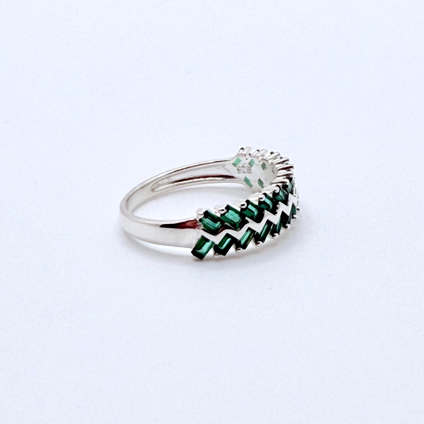 Emerald Infinity Ring