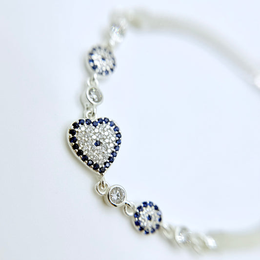 Blue Heart Ojitos Bracelet