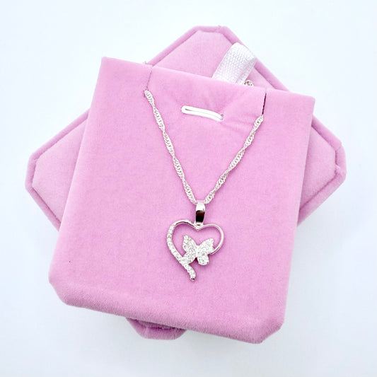 Butterfly Heart Necklace