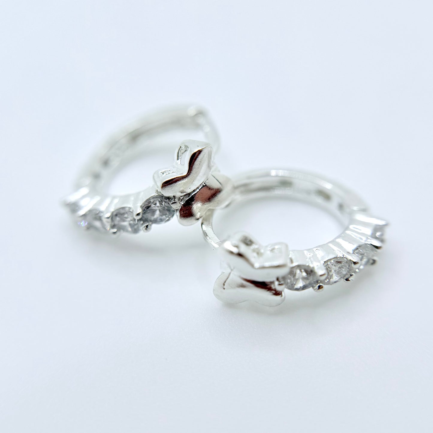 Mariposa Silver Hoops