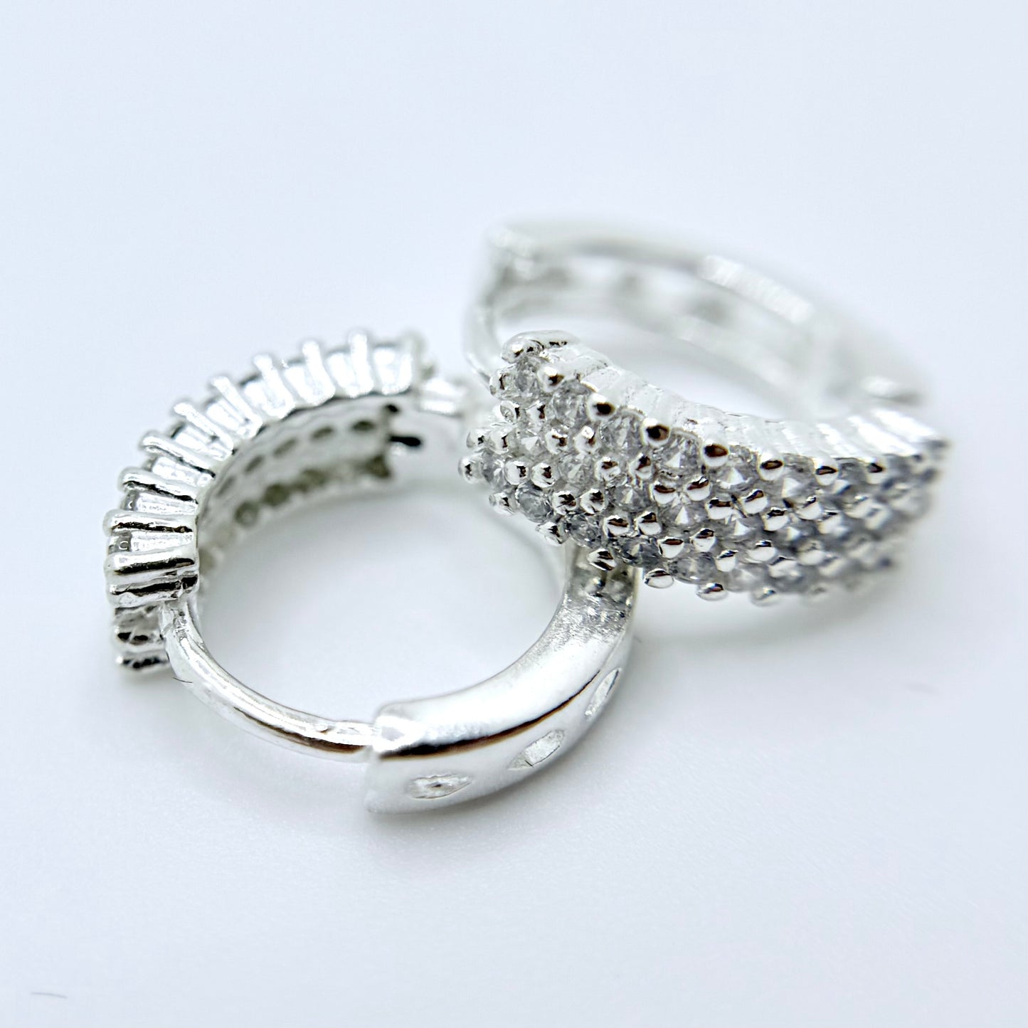 Aurora Silver Hoops