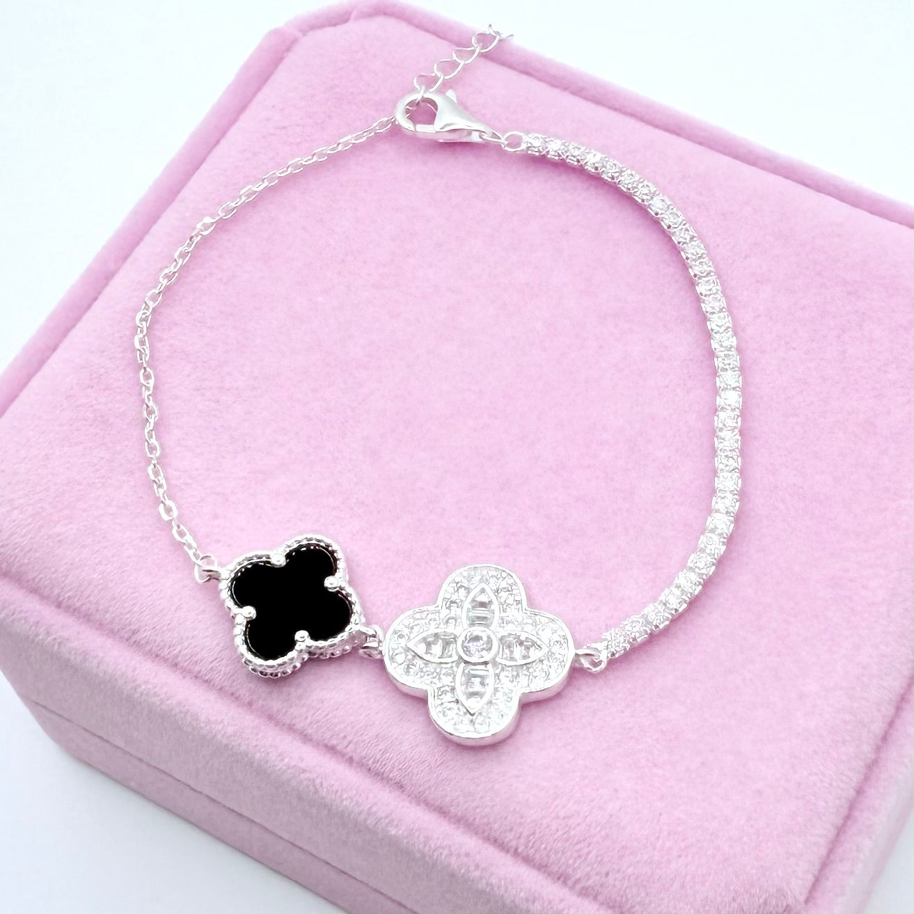 Reina Lux Silver Diamond Bracelet