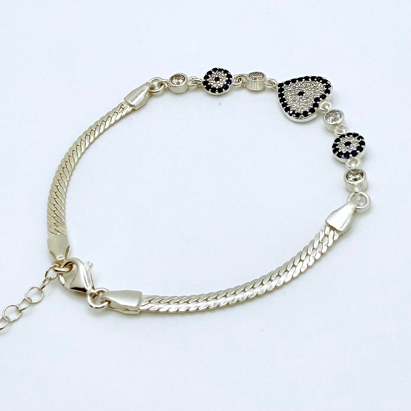 Blue Heart Ojitos Bracelet