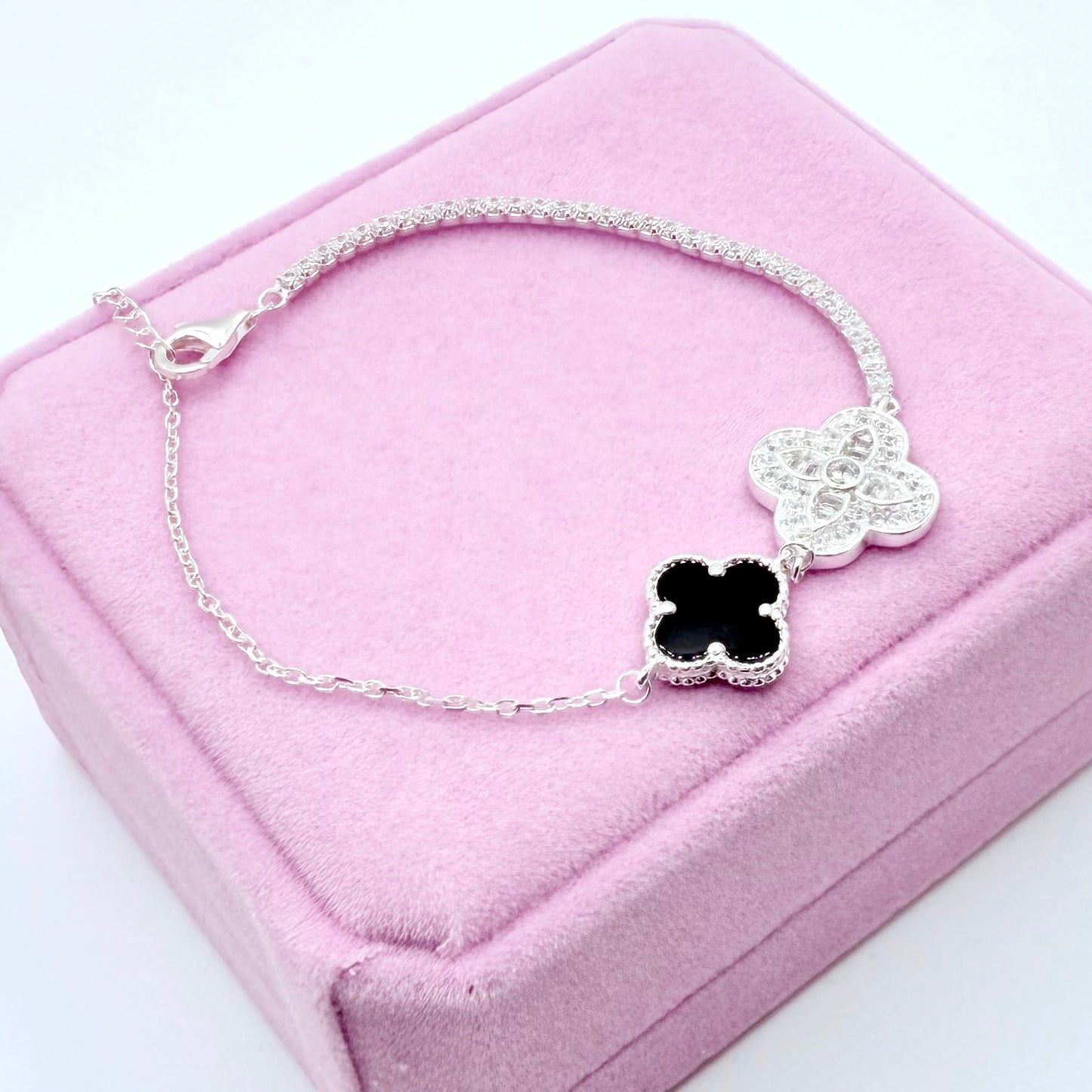 Reina Lux Silver Diamond Bracelet