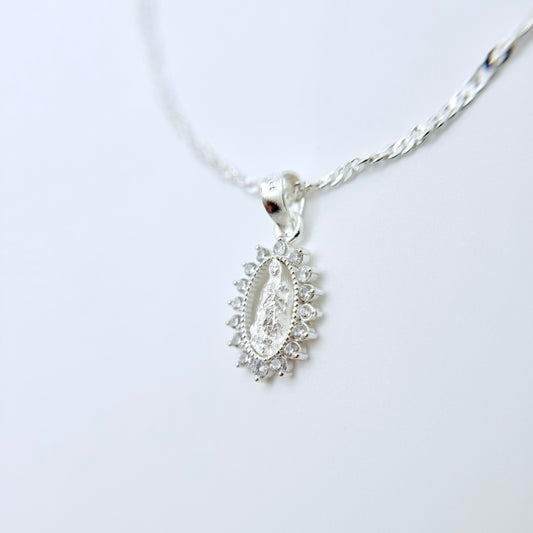 Virgin Mary Dainty Silver Bracelet